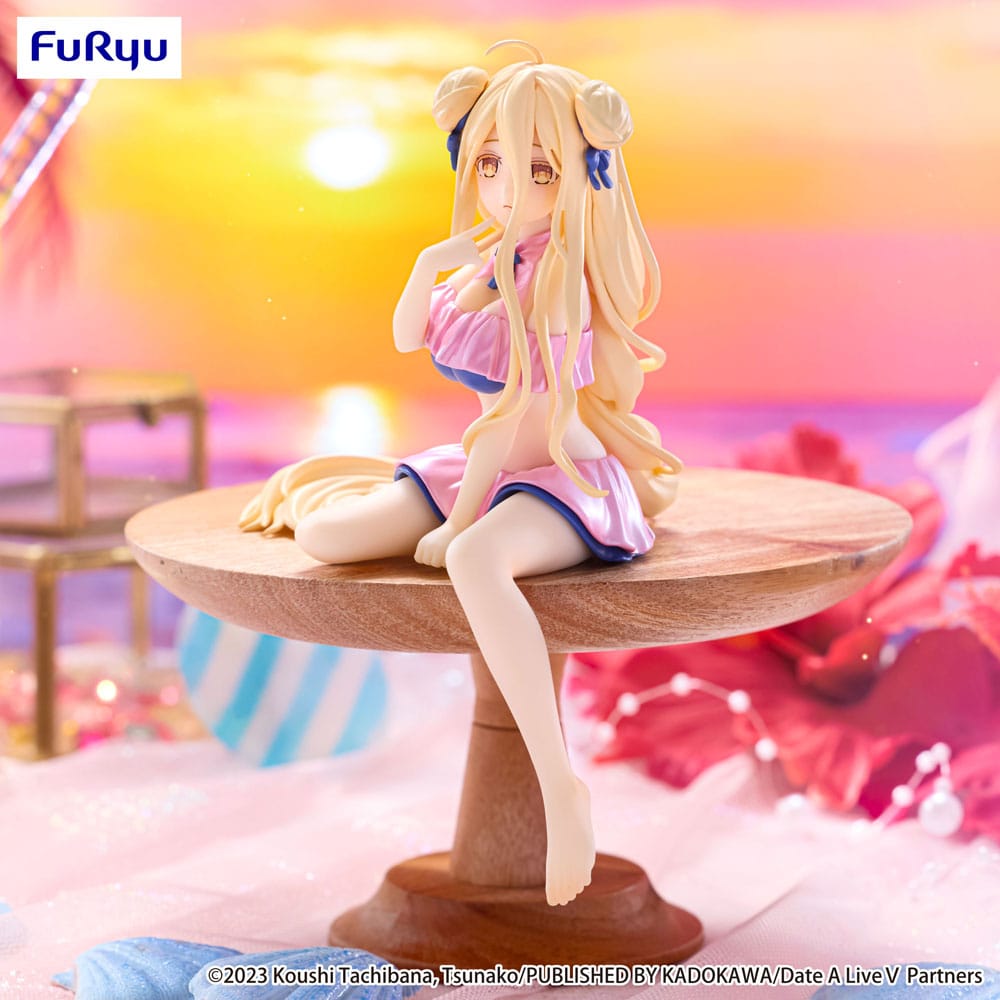 Date A Live V Noodle Stopper PVC Statue Mukuro Hoshimiya Swimsuit Pastel Pink Color Ver. 13 cm - Furyu Statues