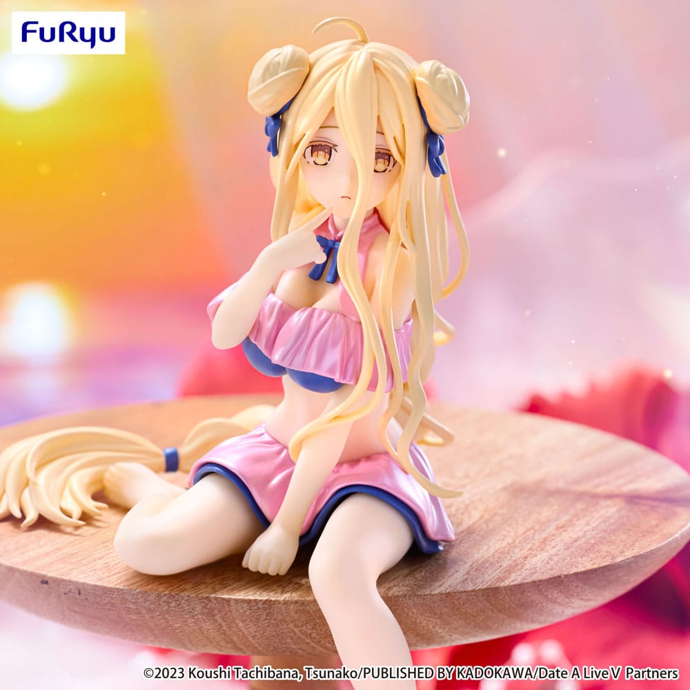 Date A Live V Noodle Stopper PVC Statue Mukuro Hoshimiya Swimsuit Pastel Pink Color Ver. 13 cm - Furyu Statues