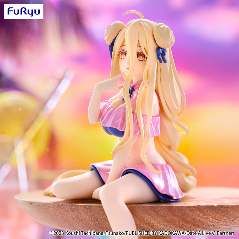 Date A Live V Noodle Stopper PVC Statue Mukuro Hoshimiya Swimsuit Pastel Pink Color Ver. 13 cm - Furyu Statues