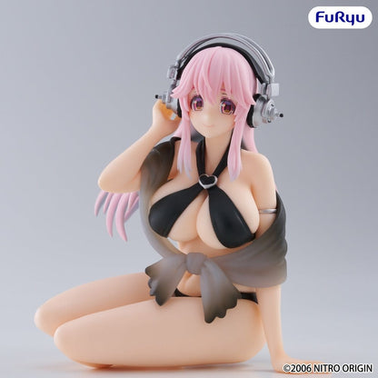 Super Sonico Noodle Stopper PVC Statue Super Sonico Swimsuit Black Color Ver. - Furyu Statues