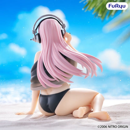 Super Sonico Noodle Stopper PVC Statue Super Sonico Swimsuit Black Color Ver. - Furyu Statues