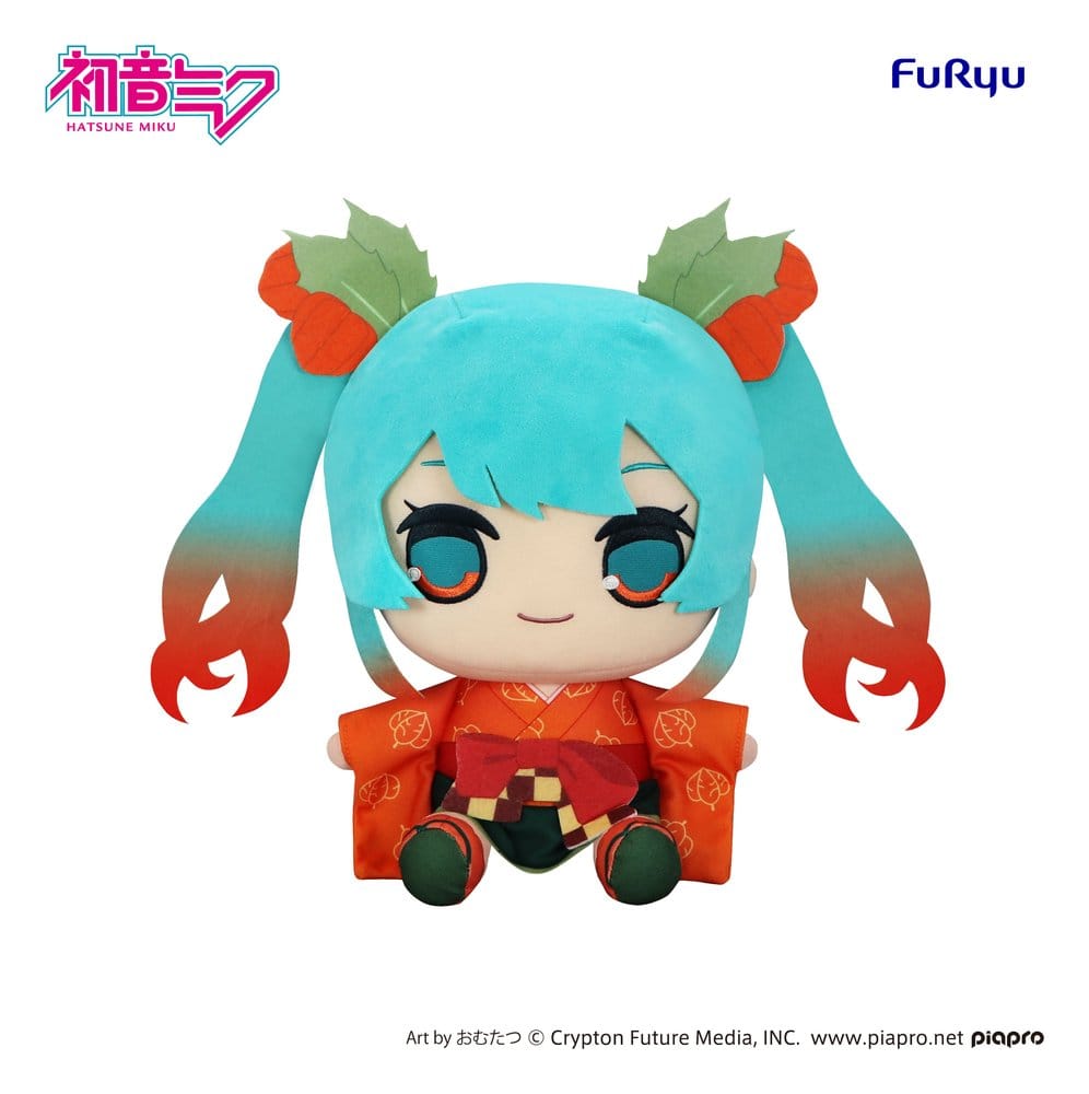 Hatsune Miku Kyurumaru Big Plush Figure Flower Fairy Winter Cherry Ver. 29 cm - Furyu Plushes