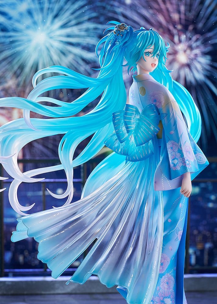 Character Vocal Series 01: Hatsune Miku PVC Figure 1/7 Music & Fire Works Ver. 23 cm - Good Smile Company Statues