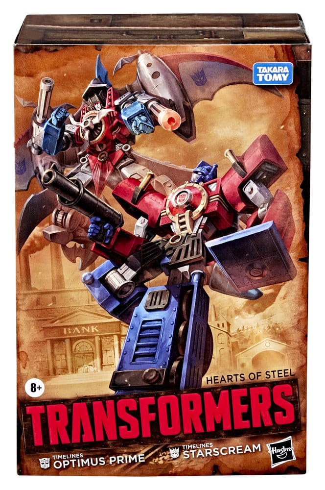 Transformers Timelines Hearts of Steel Comic Edition Action Figures Optimus Prime & Starscream