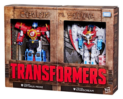 Transformers Timelines Hearts of Steel Comic Edition Action Figures Optimus Prime & Starscream