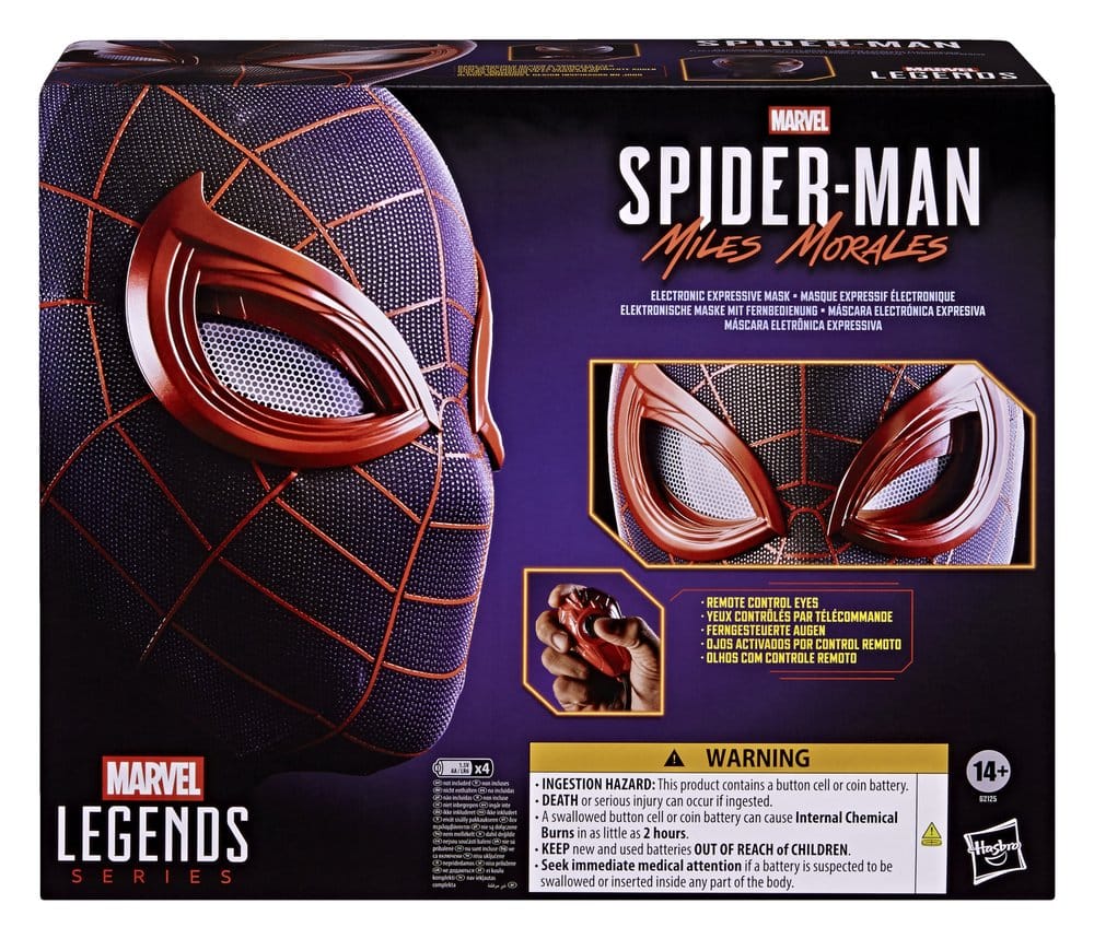 Spider-Man: Miles Morales Marvel Legends Electronic Expressive Mask - Hasbro Replicas