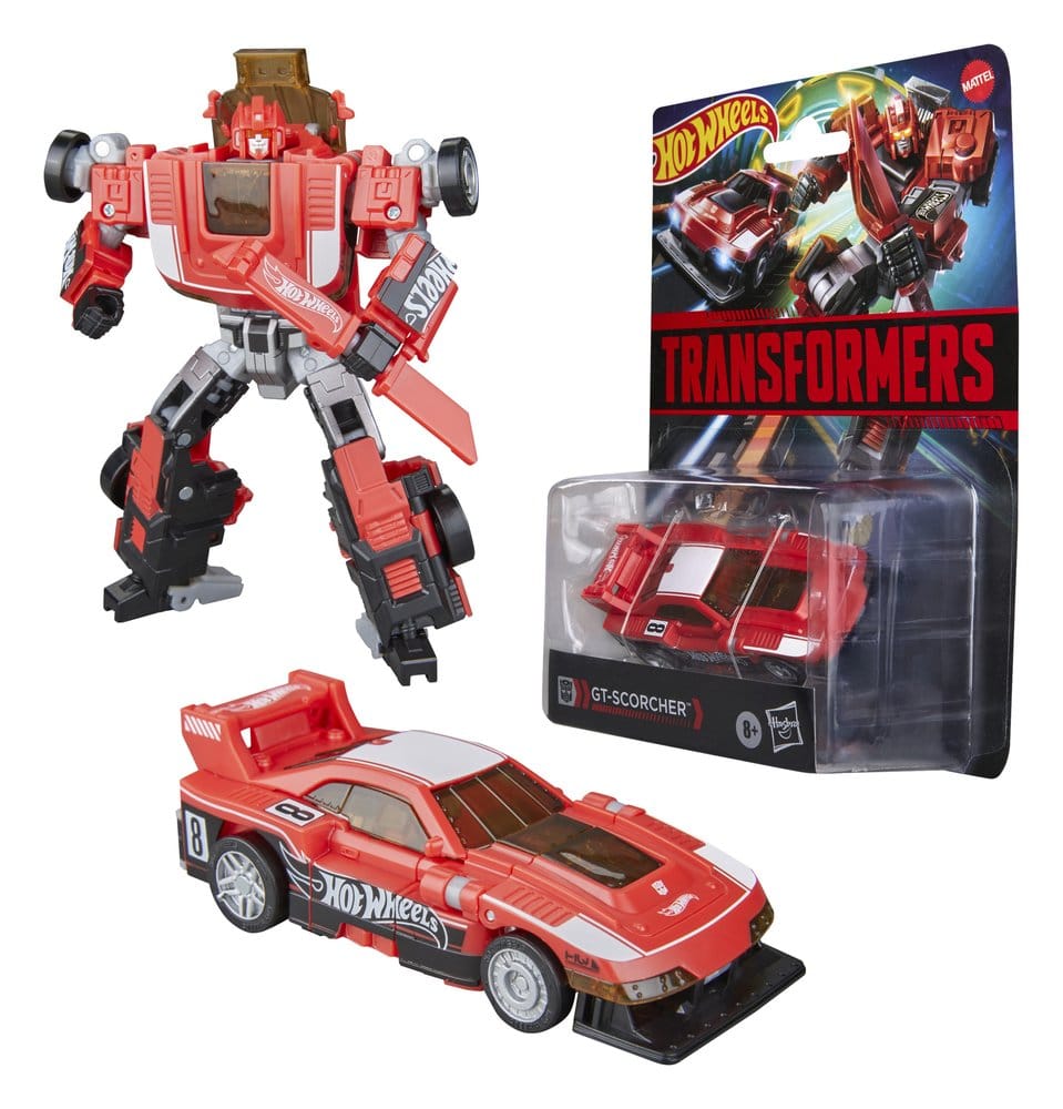Transformers x Hot Wheels Collaborative Deluxe Class Action Figure GT-Scorcher 13 cm - Hasbro Action Figures