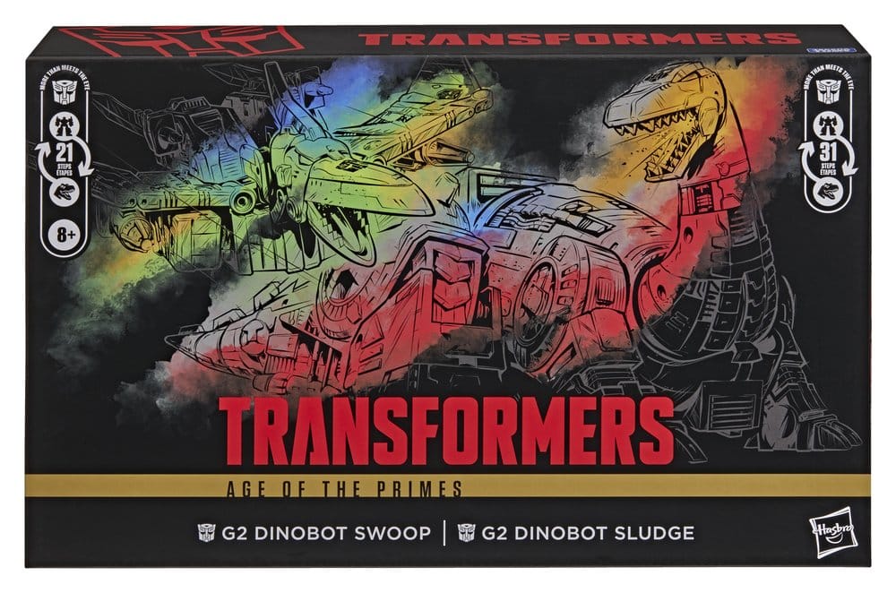 Transformers Age of the Primes Leader Class Action Figure 2-Pack G2 G2 Dinobot Swoop & G2 Dinobot Sludge 19 cm - Hasbro Action Figures
