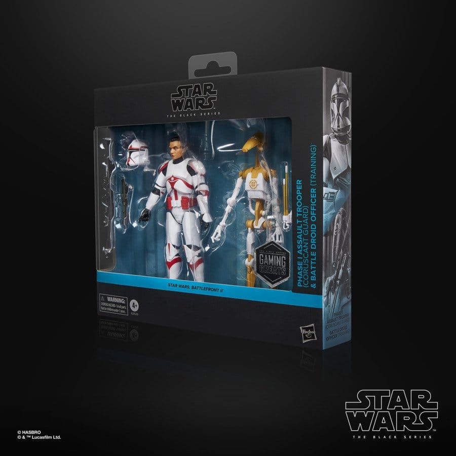 Star Wars: Battlefront II Black Series Action Figure 2-Pack Phase I Assault Trooper & Battle Droid Officer