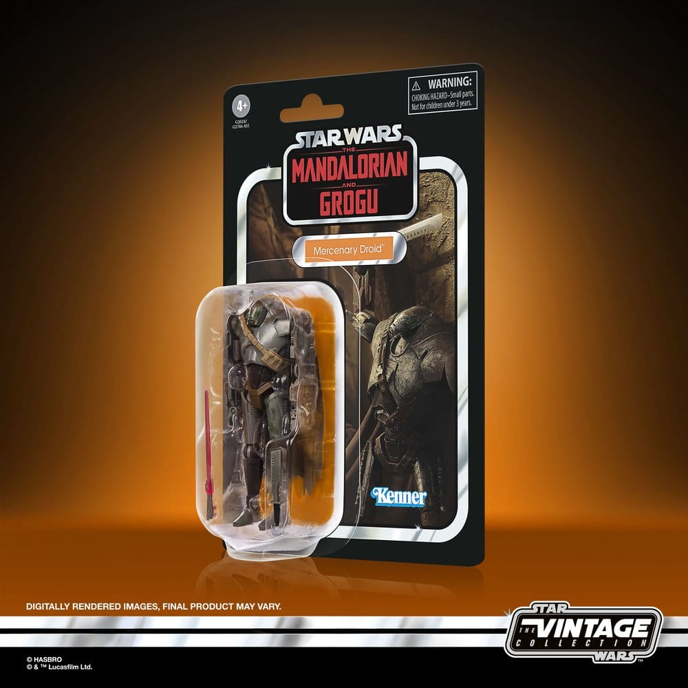 Star Wars: The Mandalorian and Grogu Vintage Collection Action Figure Mercenary Droid - Hasbro Action Figures