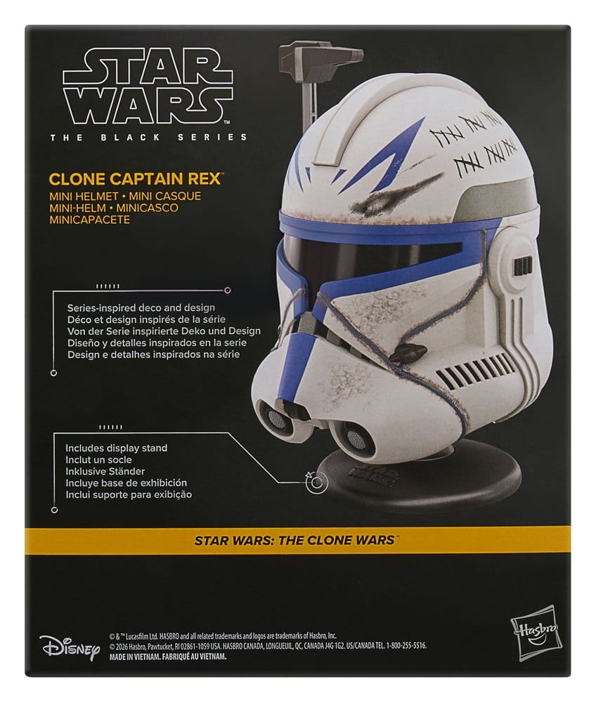 Star Wars: The Clone Wars Black Series Mini Helmet Clone Captain Rex 15 cm - Hasbro Replicas