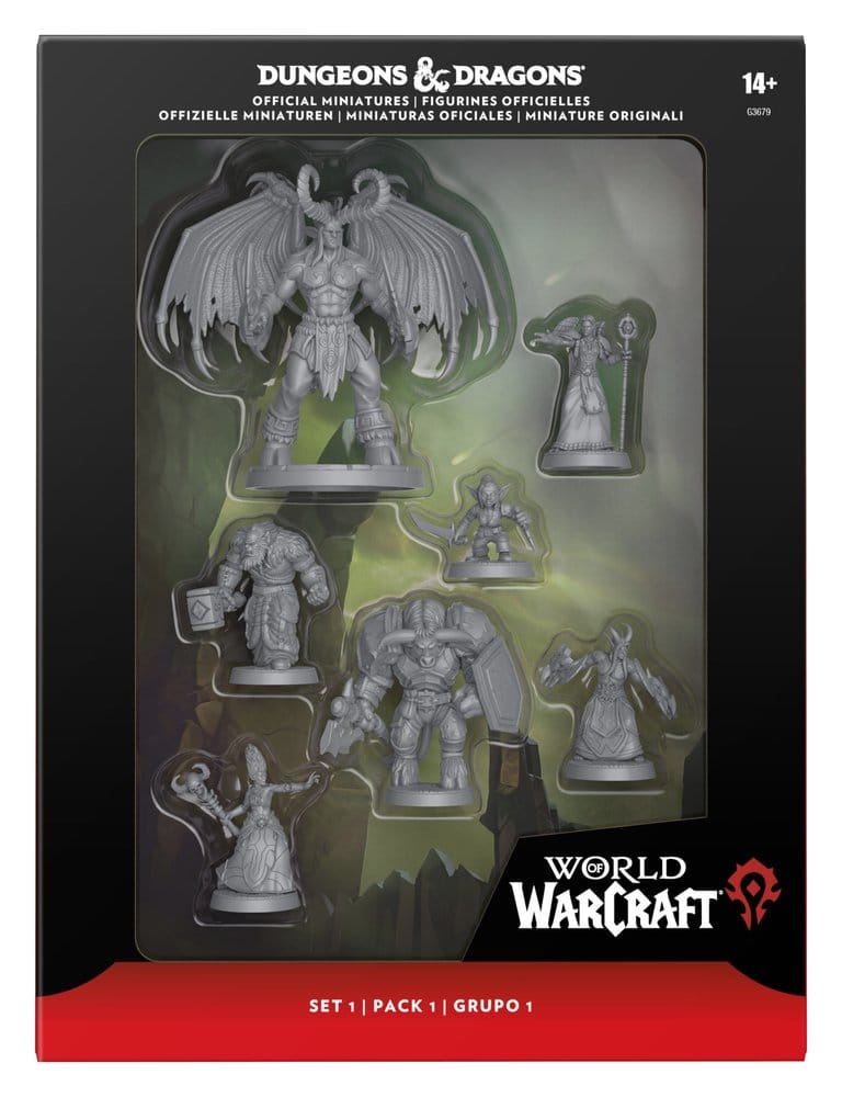 Dungeons & Dragons x World of Warcraft Miniatures Set 1 - Hasbro Miniature Gaming & Tabletop