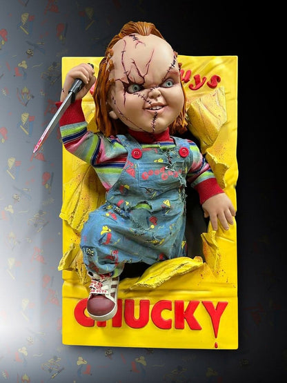 Chucky (Child´s Play) Wall Sculpture 1/2 Bride of Chucky 22 x 23 x 38 cm - Hollywood Collectibles Group Decoration