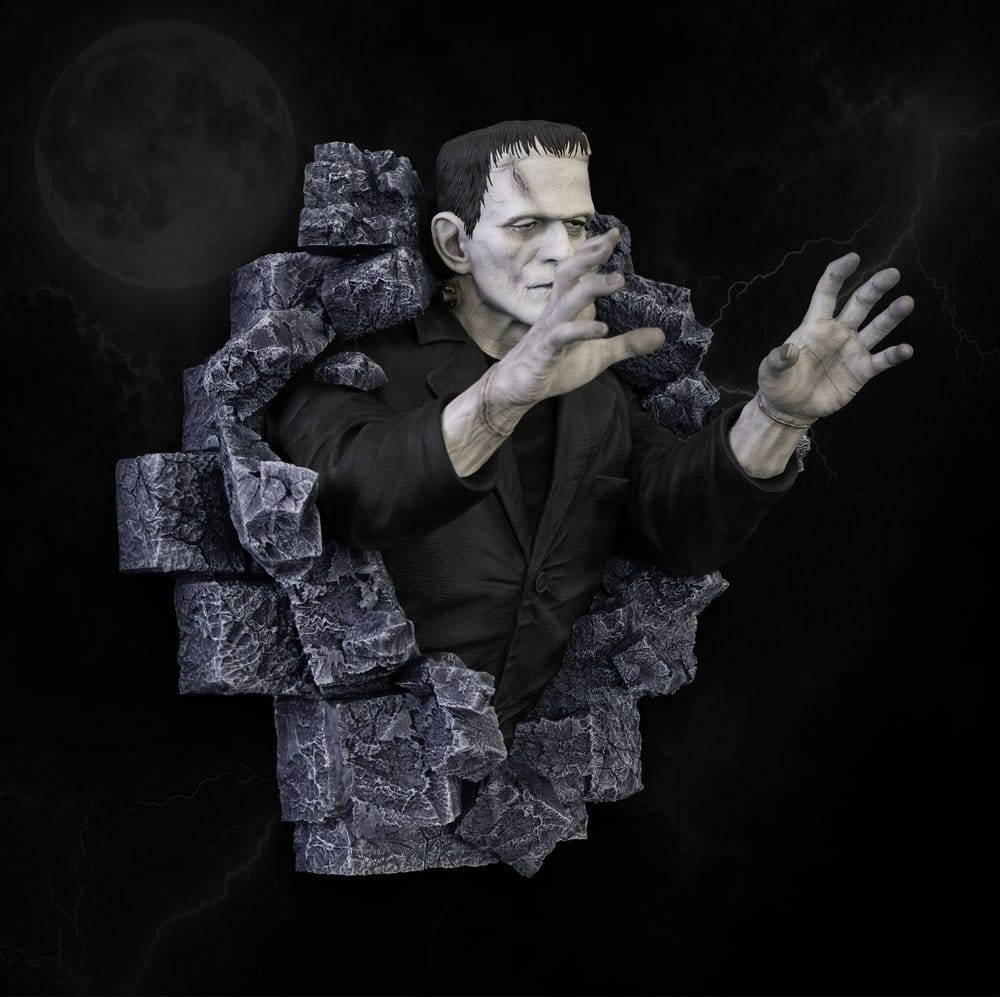 Frankenstein Wall Sculpture Classic Horror Edition Lifesize 94 cm - Hollywood Collectibles Group Statues