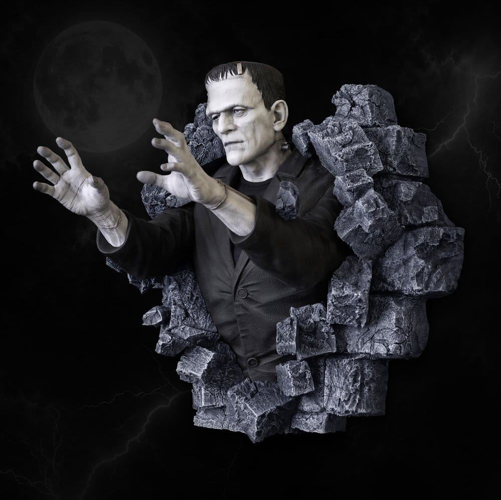 Frankenstein Wall Sculpture Classic Horror Edition Lifesize 94 cm - Hollywood Collectibles Group Statues