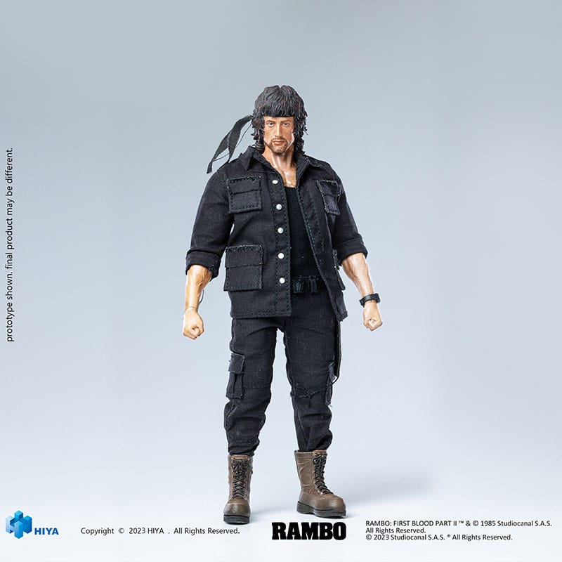 First Blood II Exquisite Super Series Actionfigur 1/12 First Blood II John Rambo 16 cm - Hiya Toys Action Figures
