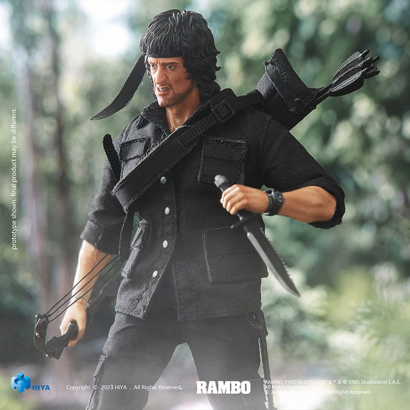 First Blood II Exquisite Super Series Actionfigur 1/12 First Blood II John Rambo 16 cm - Hiya Toys Action Figures