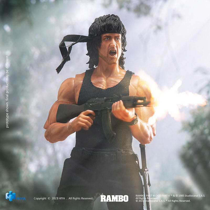First Blood II Exquisite Super Series Actionfigur 1/12 First Blood II John Rambo 16 cm - Hiya Toys Action Figures