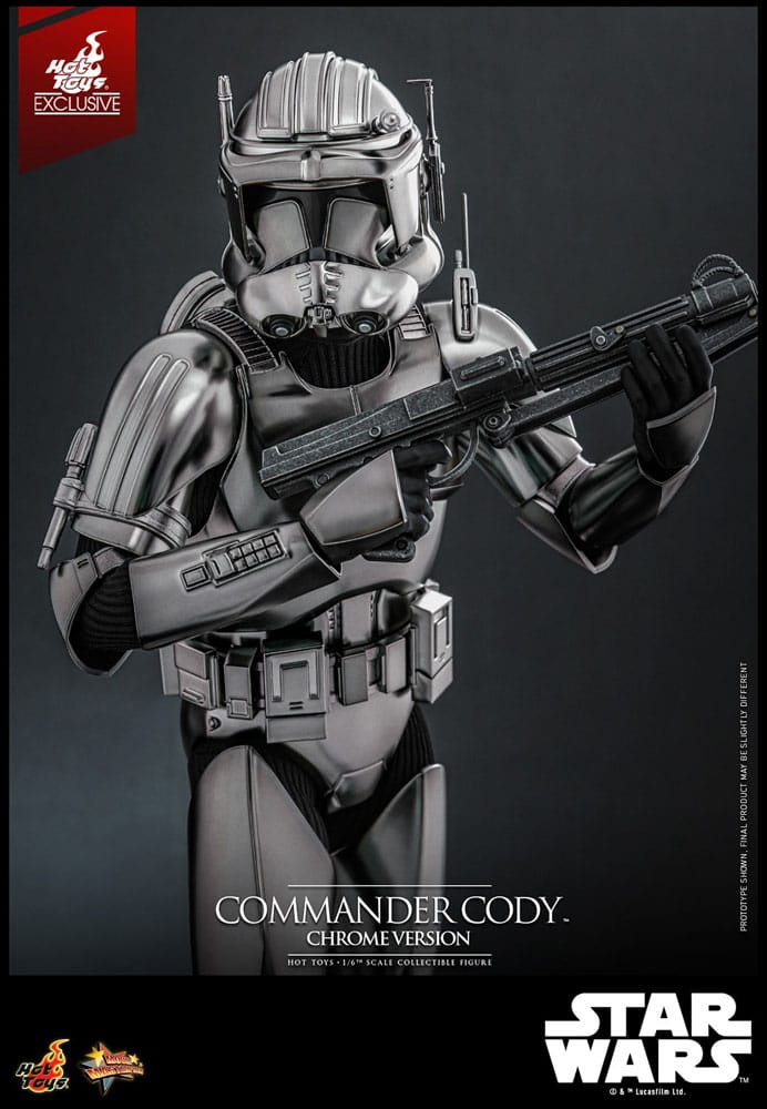 Star Wars Movie Masterpiece Action Figure 1/6 Commander Cody (Chrome Version) Hot Toys Exclusive
