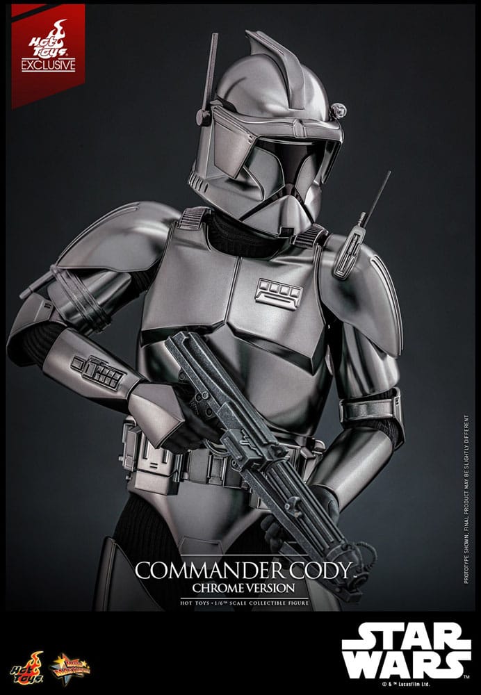 Star Wars Movie Masterpiece Action Figure 1/6 Commander Cody (Chrome Version) Hot Toys Exclusive