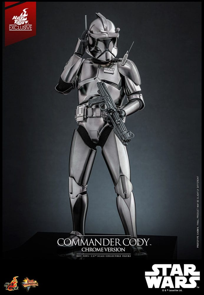Star Wars Movie Masterpiece Action Figure 1/6 Commander Cody (Chrome Version) Hot Toys Exclusive