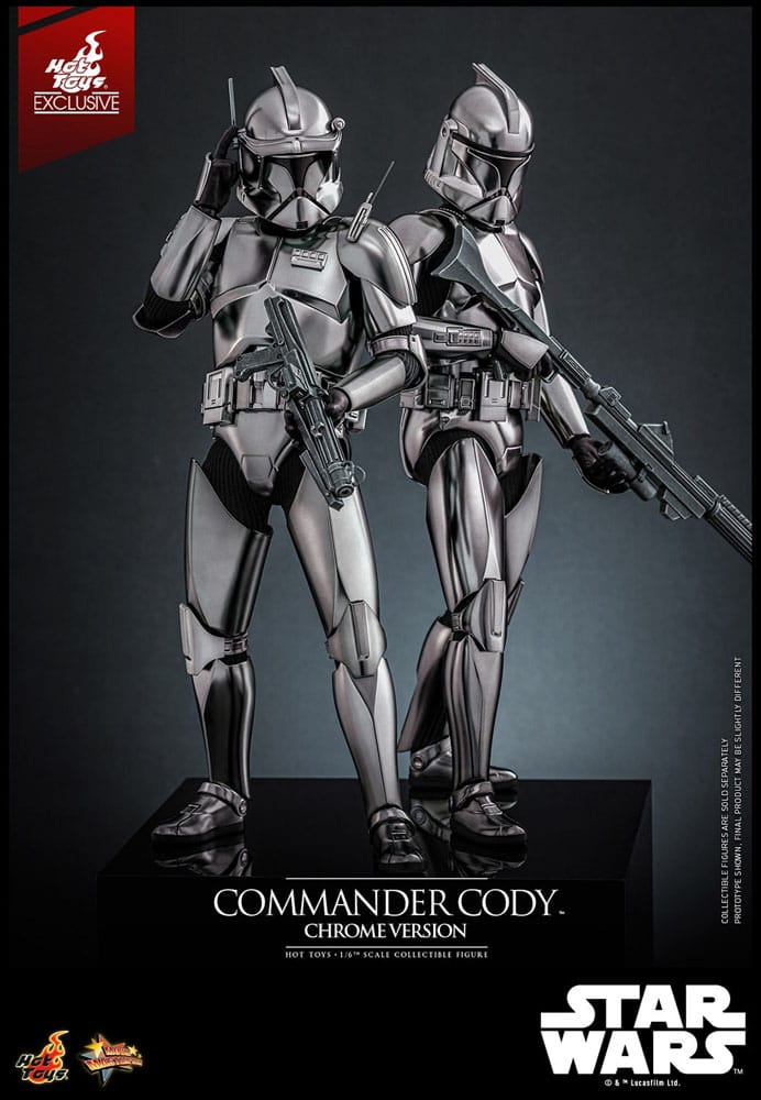 Star Wars Movie Masterpiece Action Figure 1/6 Commander Cody (Chrome Version) Hot Toys Exclusive