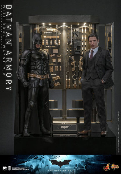 Batman: The Dark Knight: Armory With Bruce Wayne & Batman: 2.0 - Hot Toys Action Figures