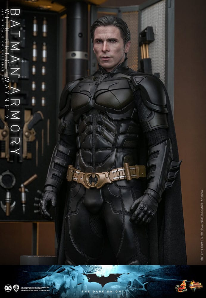 Batman: The Dark Knight: Armory With Bruce Wayne & Batman: 2.0 - Hot Toys Action Figures