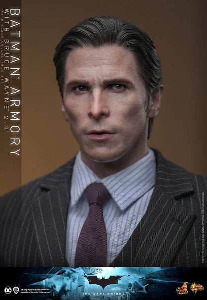 Batman: The Dark Knight: Armory With Bruce Wayne & Batman: 2.0 - Hot Toys Action Figures