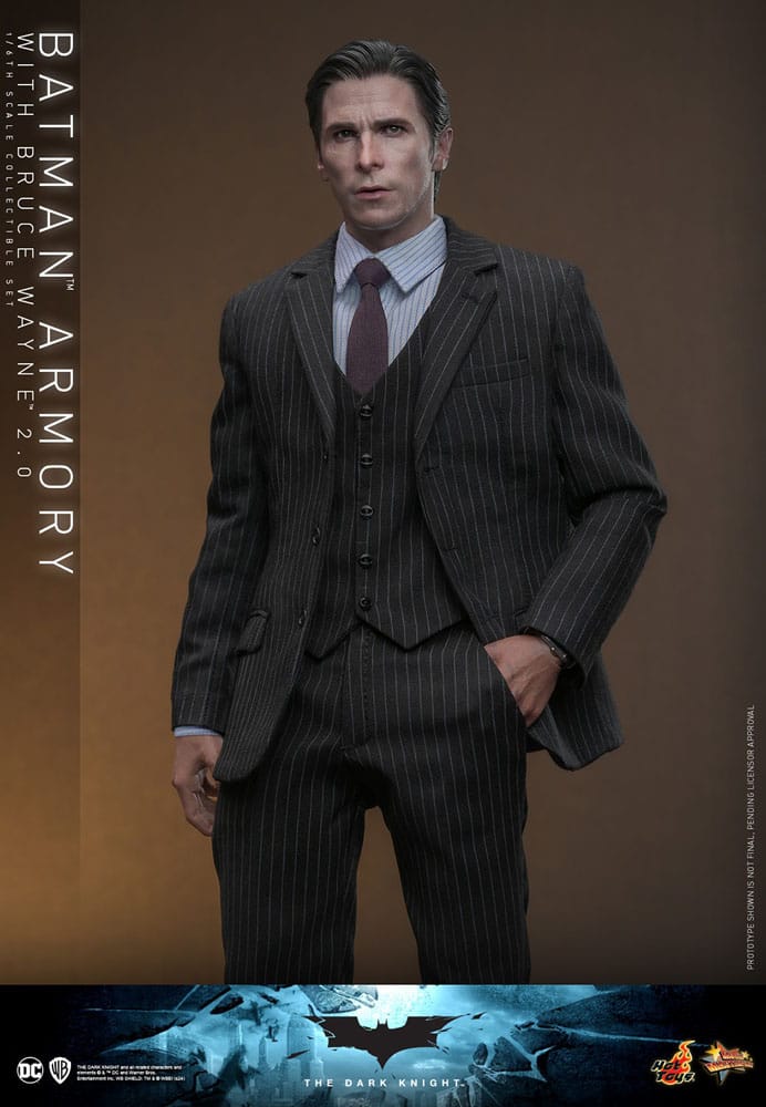 Batman: The Dark Knight: Armory With Bruce Wayne & Batman: 2.0 - Hot Toys Action Figures