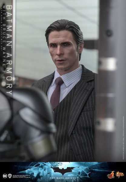 Batman: The Dark Knight: Armory With Bruce Wayne & Batman: 2.0 - Hot Toys Action Figures