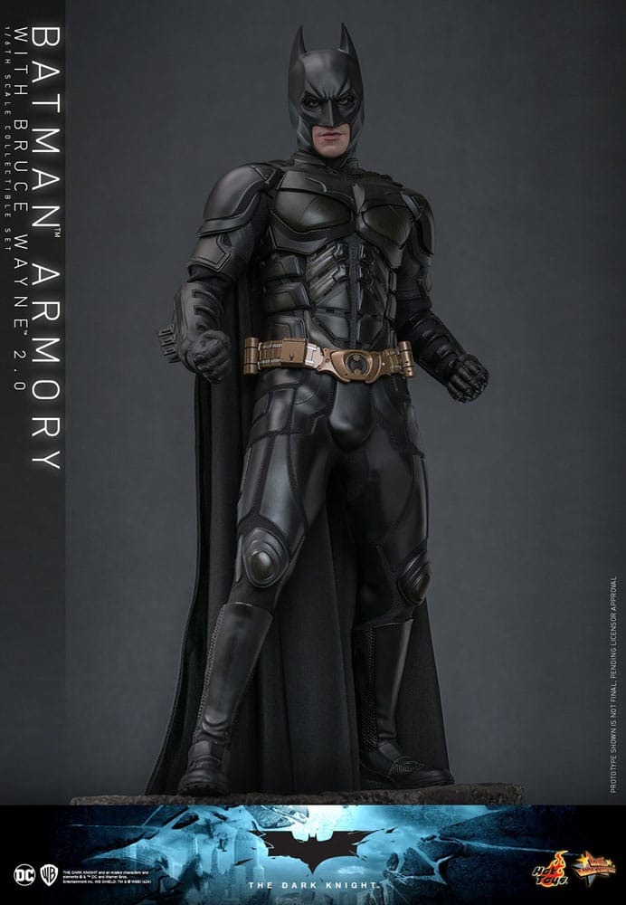 Batman: The Dark Knight: Armory With Bruce Wayne & Batman: 2.0 - Hot Toys Action Figures