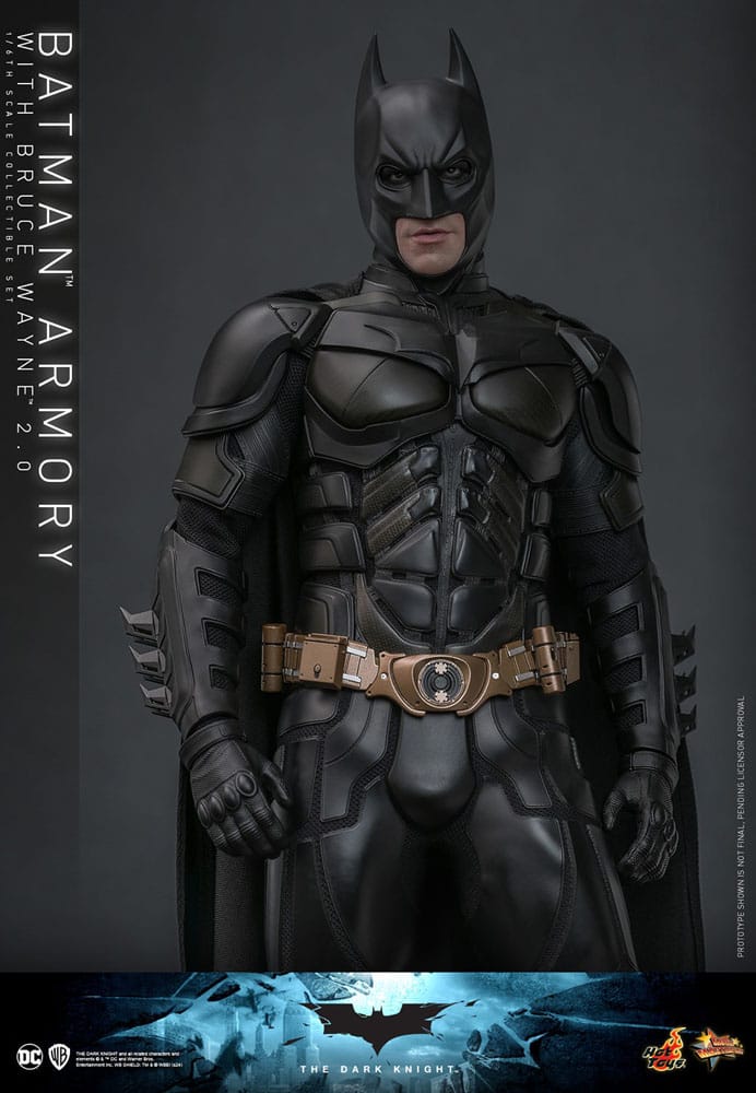 Batman: The Dark Knight: Armory With Bruce Wayne & Batman: 2.0 - Hot Toys Action Figures