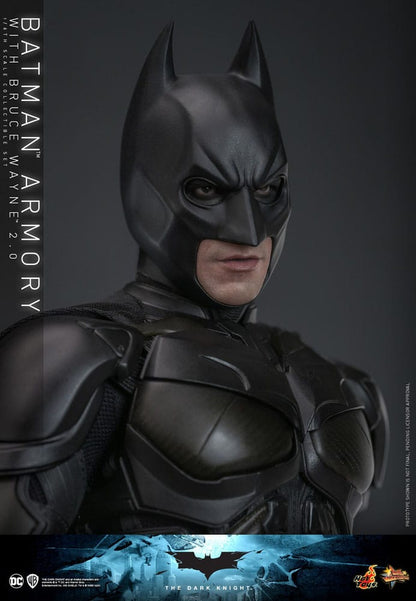 Batman: The Dark Knight: Armory With Bruce Wayne & Batman: 2.0 - Hot Toys Action Figures