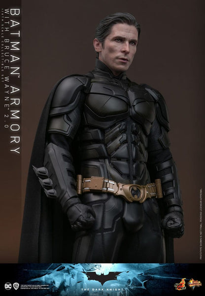 Batman: The Dark Knight: Armory With Bruce Wayne & Batman: 2.0 - Hot Toys Action Figures