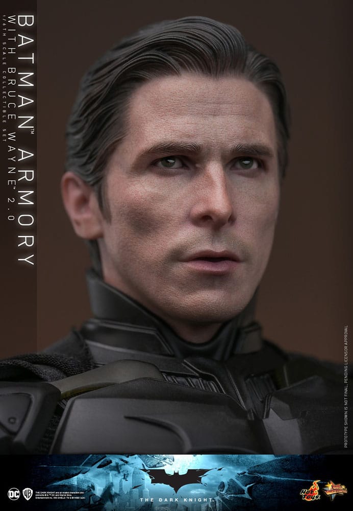 Batman: The Dark Knight: Armory With Bruce Wayne & Batman: 2.0 - Hot Toys Action Figures