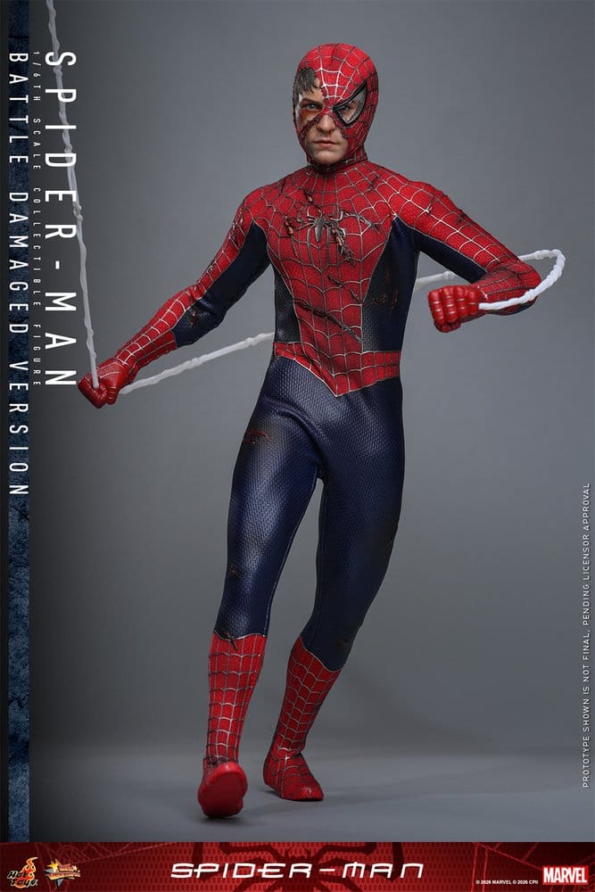 Spider-Man Movie Masterpiece Action Figure 1/6 Spider-Man (Battle Damaged Version) 30 cm - Hot Toys Action Figures