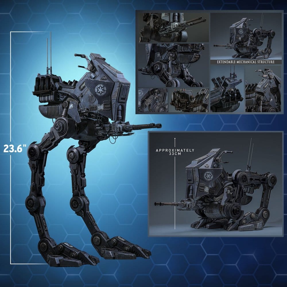 Star Wars: The Mandalorian & Grogu Movie Masterpiece Action Figure Set 1/6 Imperial Remnant AT-RT Driver & AT-RT 60 cm - Hot Toys Action Figures