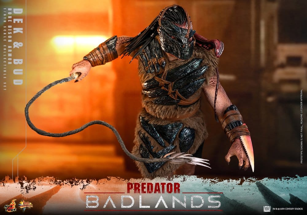 Predator: Badlands Movie Masterpiece Action Figures 2-Pack 1/6 Dek (Bone Bison Armor) and Bud 31 cm - Hot Toys Action Figures