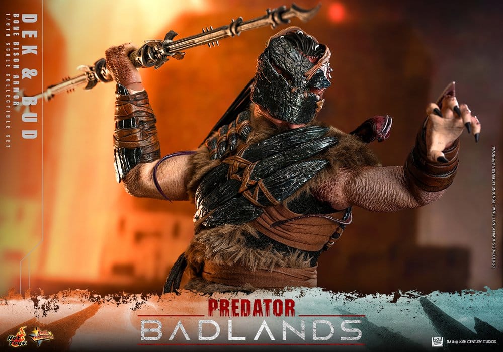 Predator: Badlands Movie Masterpiece Action Figures 2-Pack 1/6 Dek (Bone Bison Armor) and Bud 31 cm - Hot Toys Action Figures