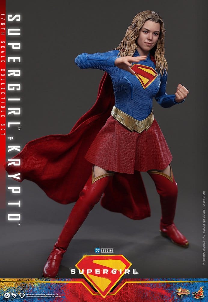 DC Comics Movie Masterpiece Action Figure Set Supergirl & Krypto 28 cm - Hot Toys Action Figures