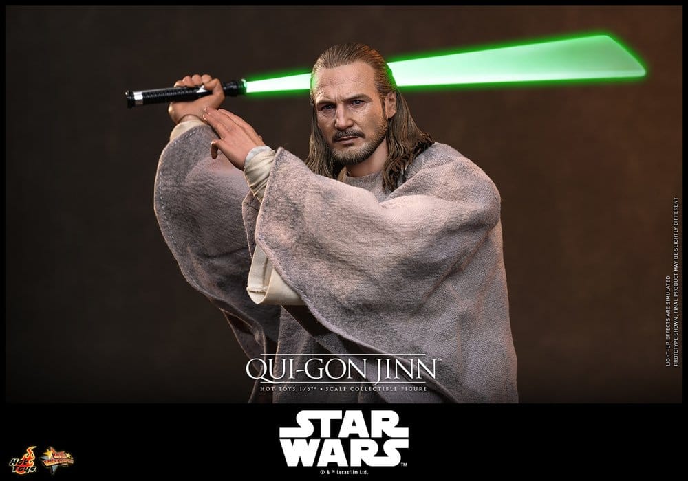 Hot Toys Star Wars Movie Masterpiece Action Figure 1/6 Qui-Gon