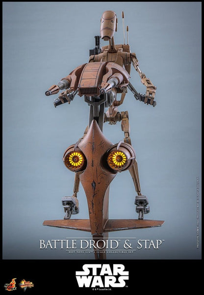 Star Wars: The Phantom Menace Movie Masterpiece Action Figure Set 1/6 Battle Droid & STAP 32 cm - Hot Toys Action Figures