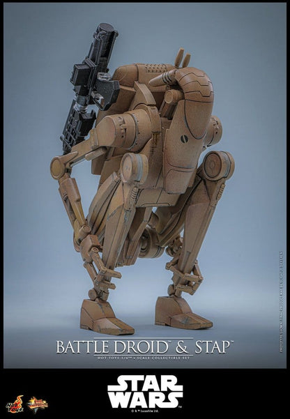 Star Wars: The Phantom Menace Movie Masterpiece Action Figure Set 1/6 Battle Droid & STAP 32 cm - Hot Toys Action Figures