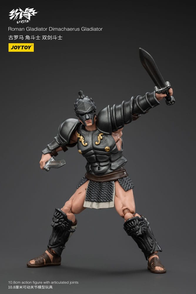 Strife Action Figure 1/18 Roman Gladiator Dimachaerus Gladiator 11 cm - Joy Toy (CN) Action Figures
