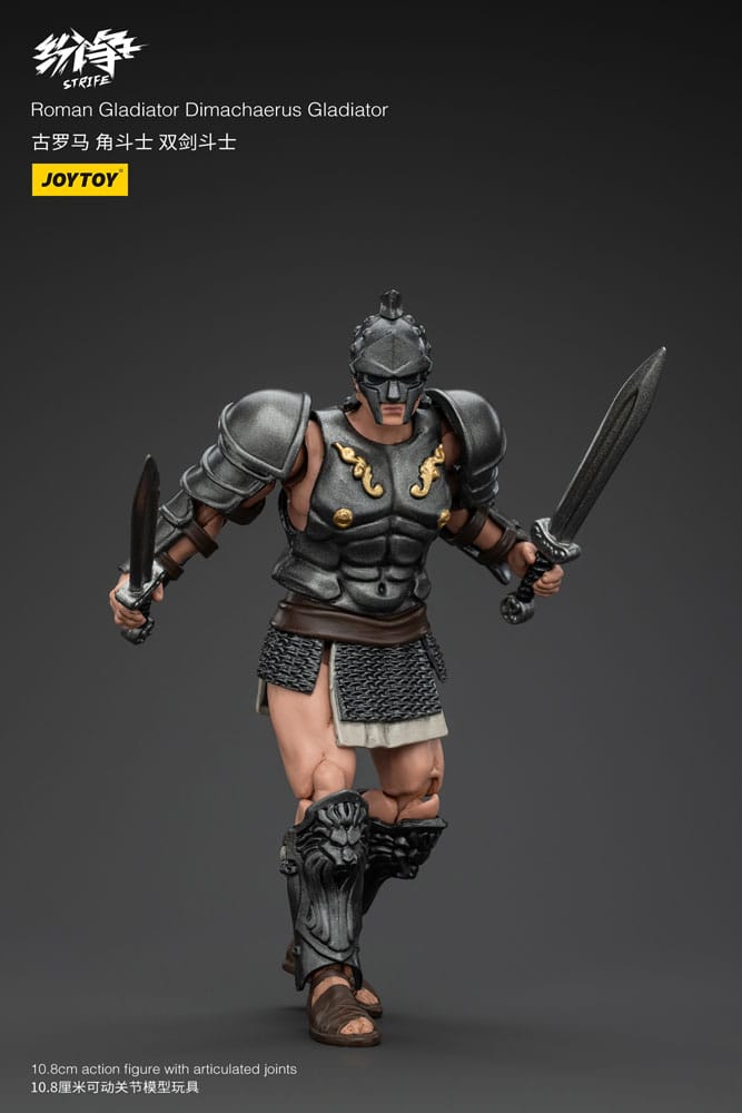 Strife Action Figure 1/18 Roman Gladiator Dimachaerus Gladiator 11 cm - Joy Toy (CN) Action Figures