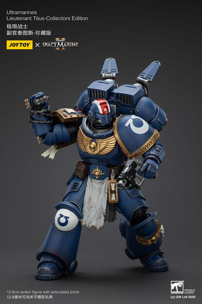 Warhammer 40,000: Space Marine 2 Action Figure Ultramarines Lieutenant Titus Collectors Edition 13 cm - Joy Toy Action Figures