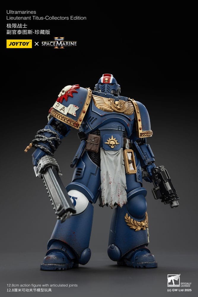 Warhammer 40,000: Space Marine 2 Action Figure Ultramarines Lieutenant Titus Collectors Edition 13 cm - Joy Toy Action Figures