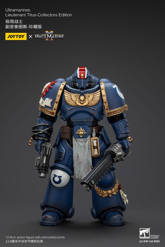 Warhammer 40,000: Space Marine 2 Action Figure Ultramarines Lieutenant Titus Collectors Edition 13 cm - Joy Toy Action Figures
