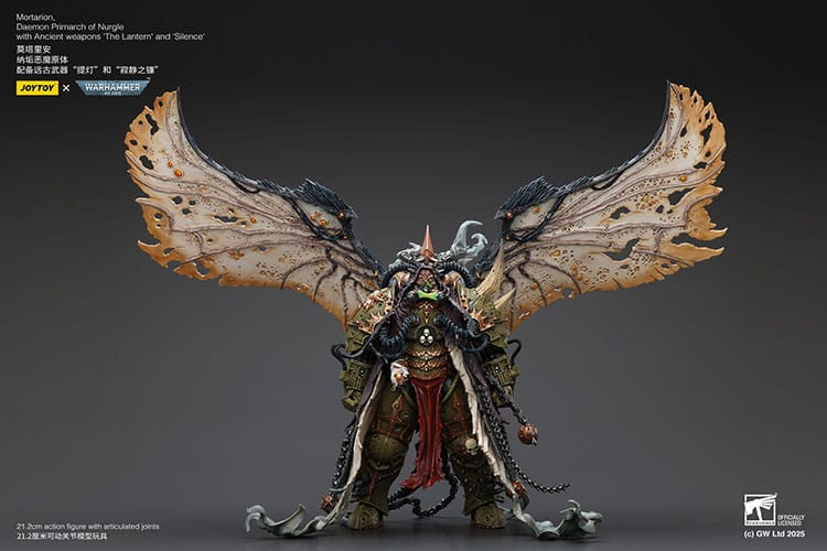 Warhammer 40k Action Figure 1/18 Mortarion Daemon Primarch of Nurgle with Ancient weapons The Lantern and Silence 21 cm - Joy Toy (CN) Action figures